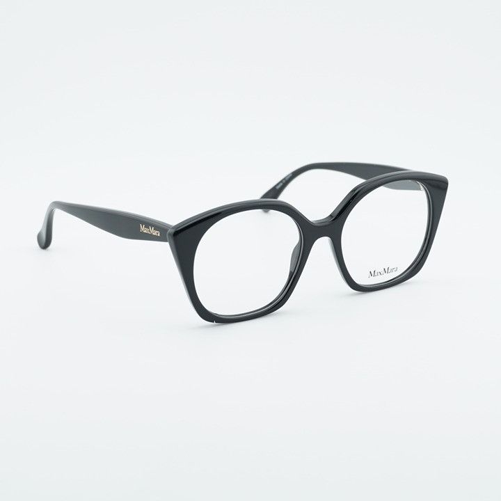 Max Mara Max Mara MM5082 001 Eyeglasses Black 53mm Square Frame Size ONE SIZE - 5 Thumbnail