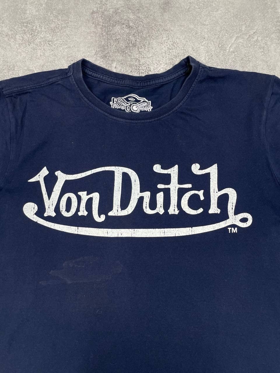 Von Dutch Von Dutch Men Cotton T-Shirt Navy Blue Size M Size US M / EU 48-50 / 2 - 2 Thumbnail