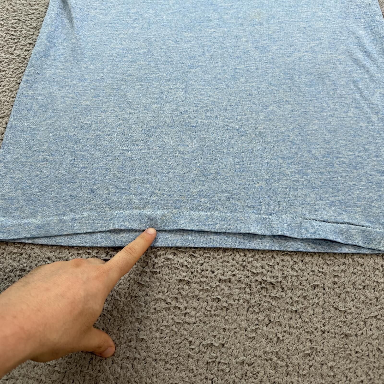 Other Vintage 90s Ringer Baby Tee Made In USA Blue Fitted Slim Y2K Size S / US 4 / IT 40 - 7 Thumbnail