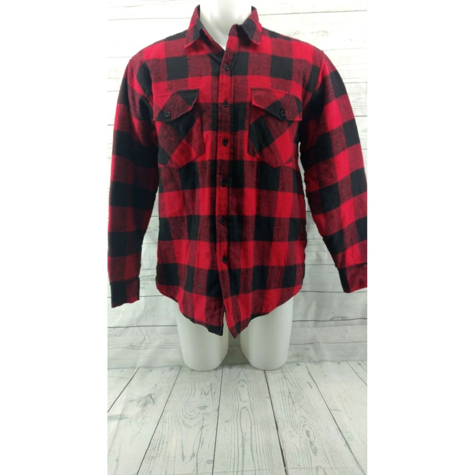 BB Dakota VINTAGE Dakota Red Flannel Jacket Size Medium Plaid Quilted Lining Hipster Dakota Shirt Jacket Mens Size US M / EU 48-50 / 2 - 2 Thumbnail
