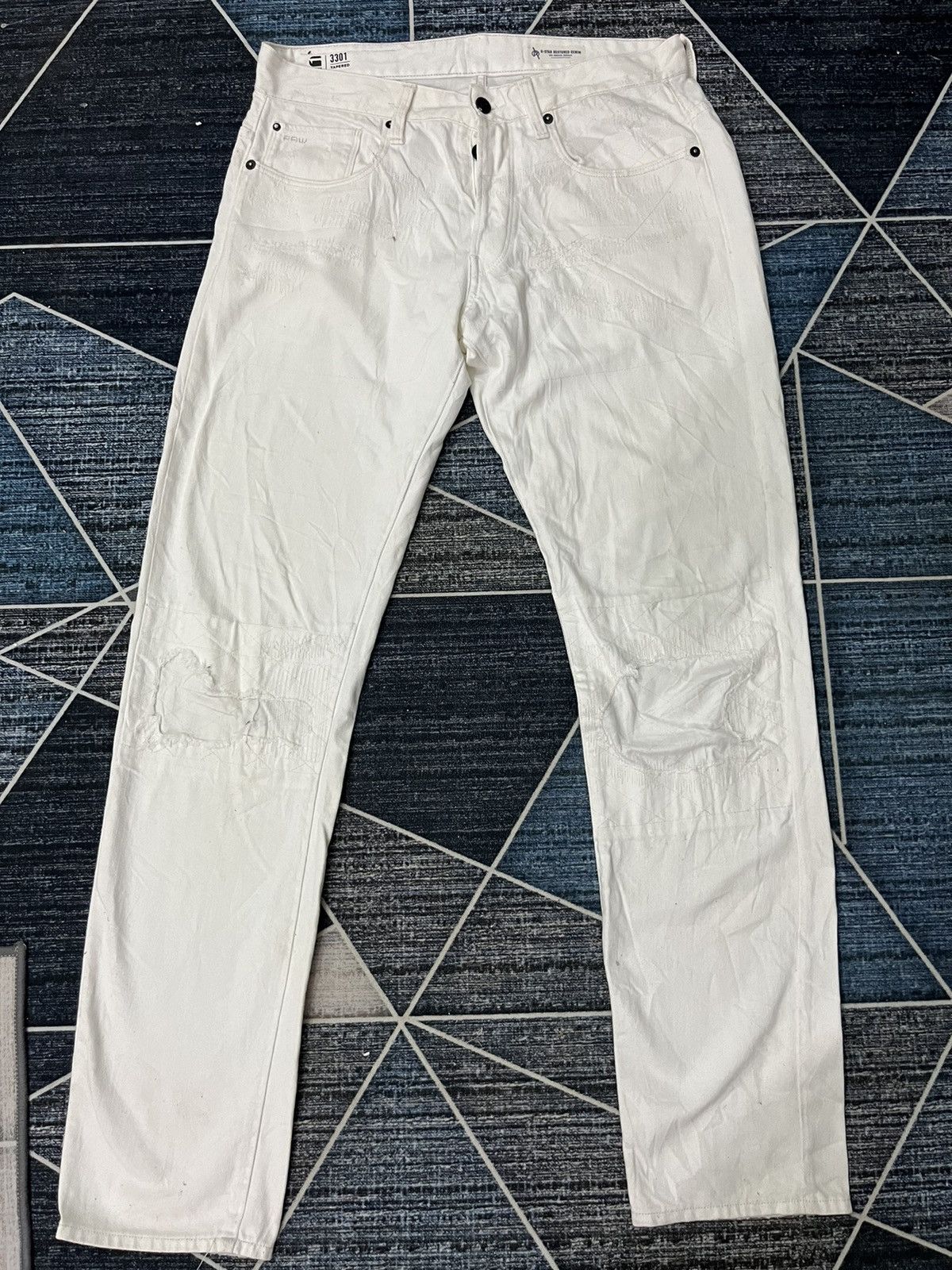 G-Star 3301 Tapered G Star Restored Denim Rip Repair Repeat Size US 34 / EU 50 - 1 Thumbnail