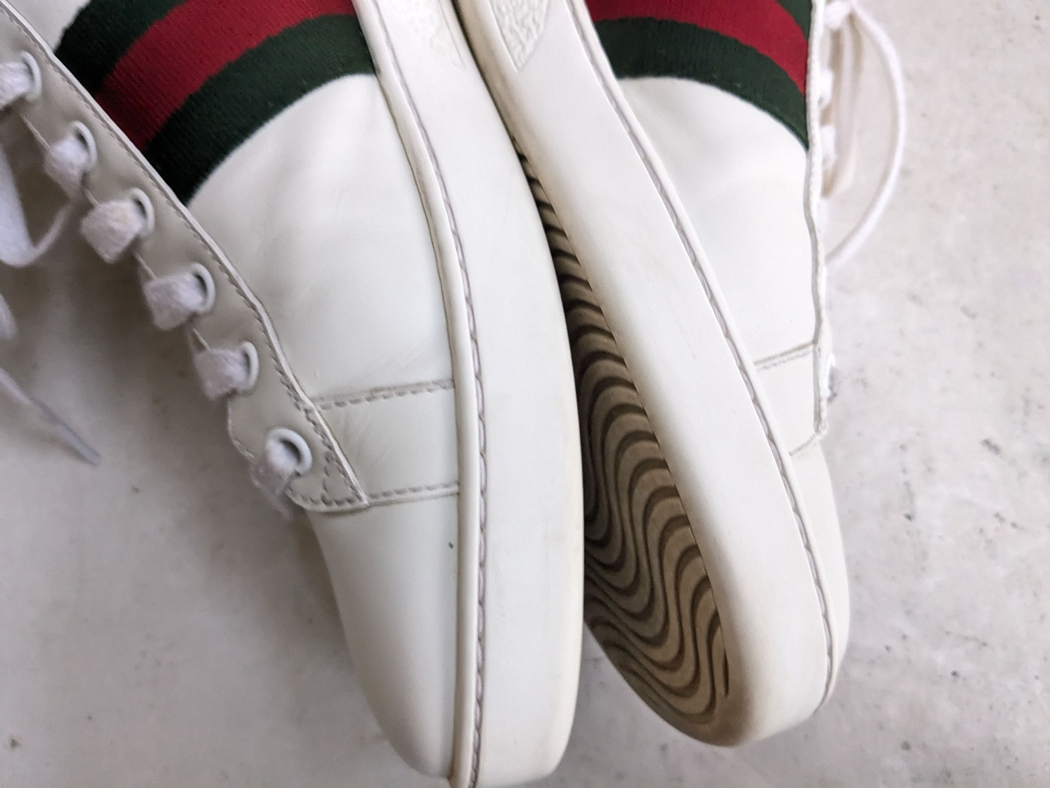 Gucci Gucci Ace Sneakers 7 White Leather Low 386750 Size US 7 / EU 40 - 7 Thumbnail