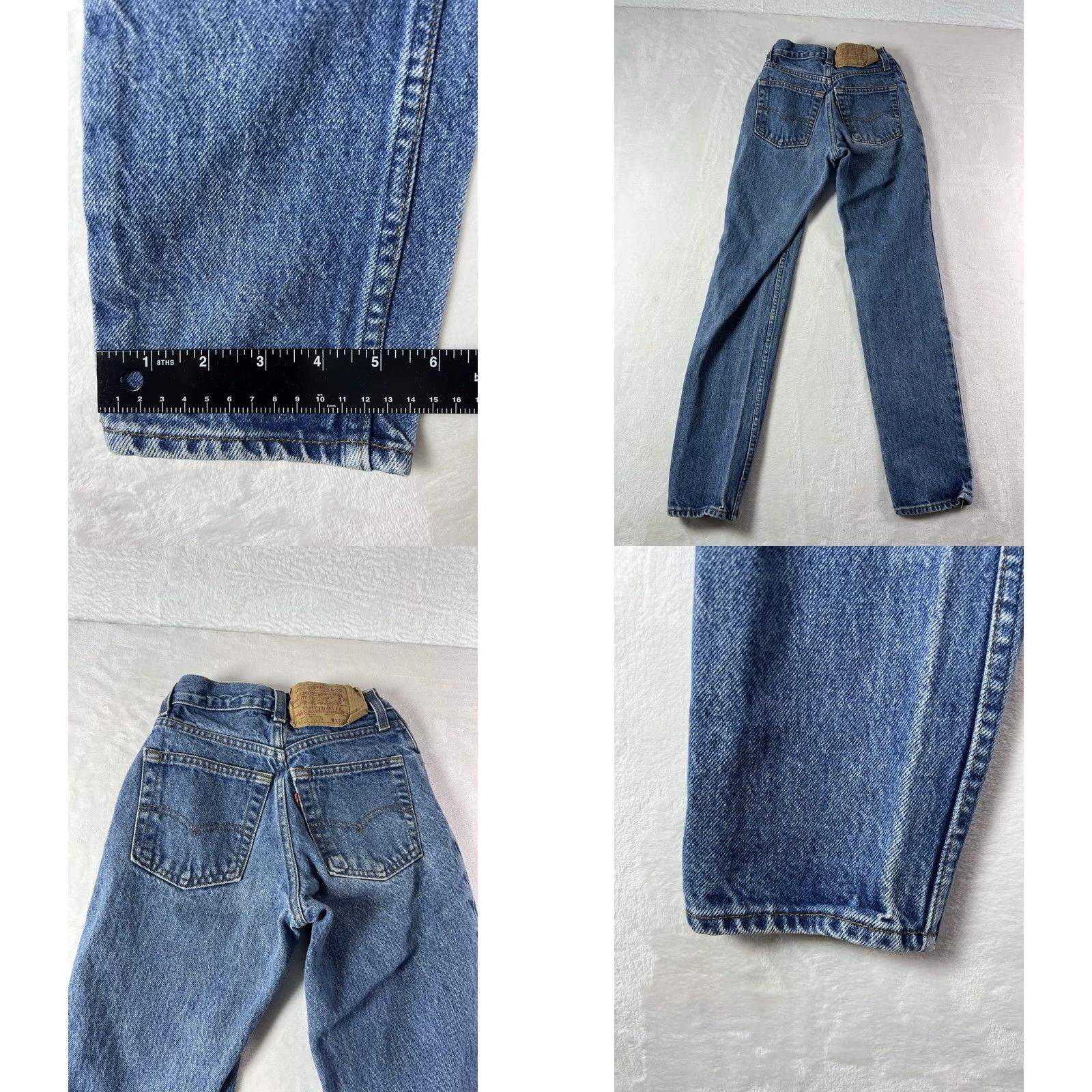 Levi's VINTAGE Levi's Jeans 502 24x31 Medium Wash Denim 5-Pocket Button Zipper Logo 90s Womens Jeans Size 42" / US 20 - 8 Thumbnail