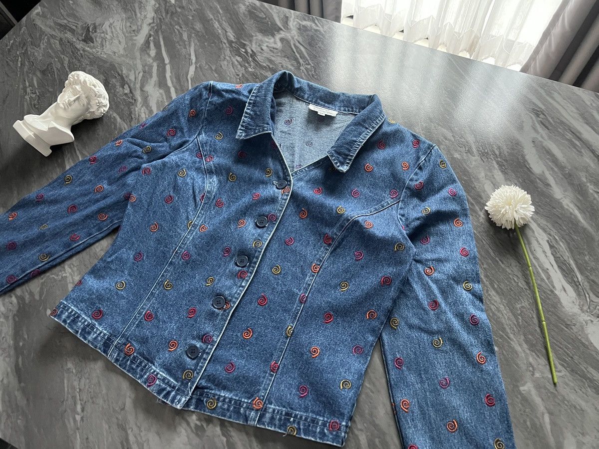Arts & Science Samantha Edwards : Denim Jacket Spiral Embroider Multi Color Size ONE SIZE - 1 Thumbnail