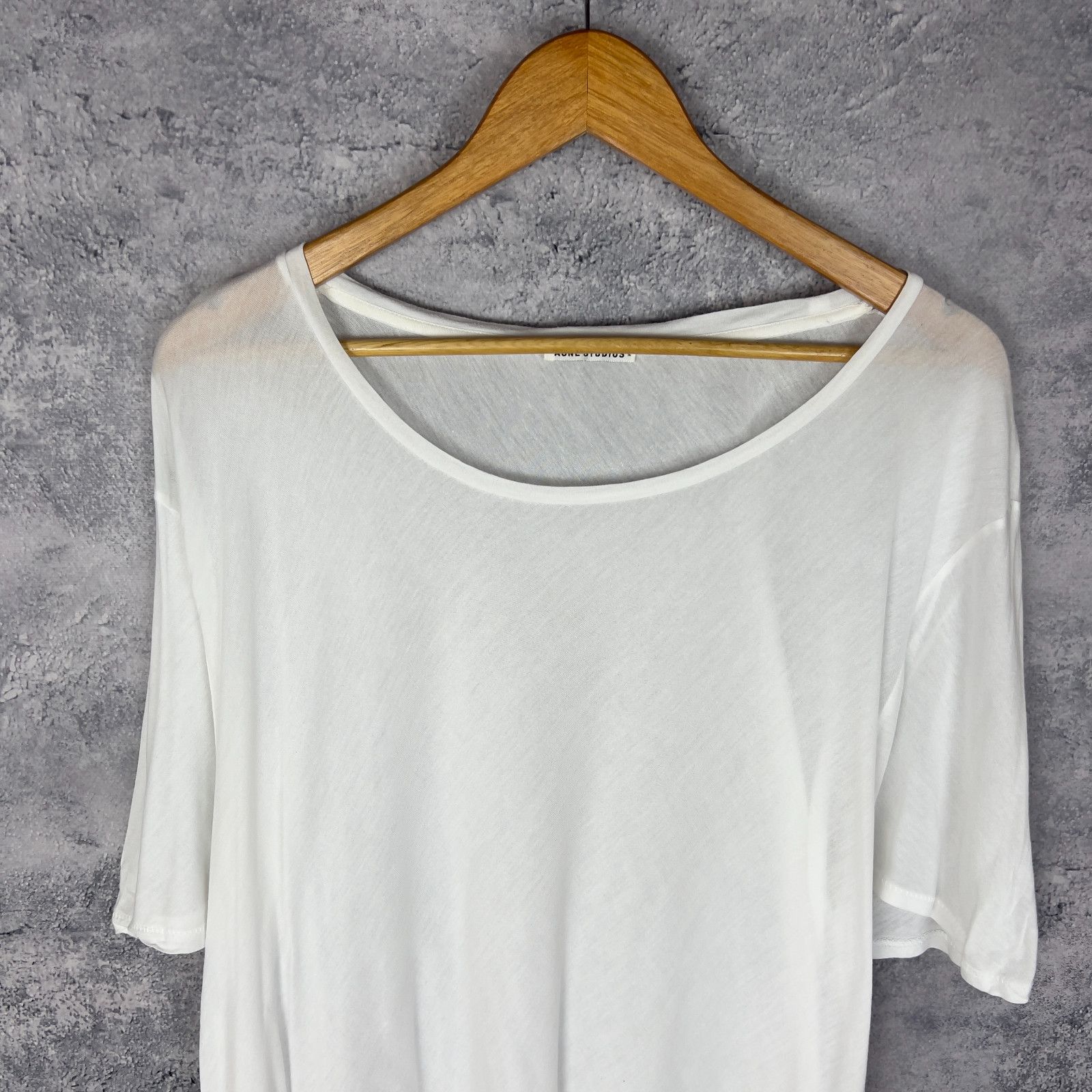 Acne Studios Acne Studios Women's Tee Size M White Lyocell Short Sleeve ` Size M / US 6-8 / IT 42-44 - 2 Thumbnail