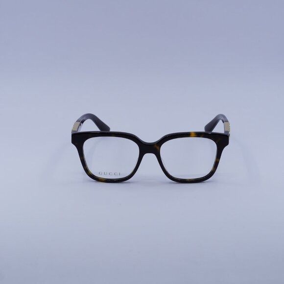 Gucci Gucci GG1192O 002 Eyeglasses Havana 49mm Square Frame Size ONE SIZE - 2 Thumbnail