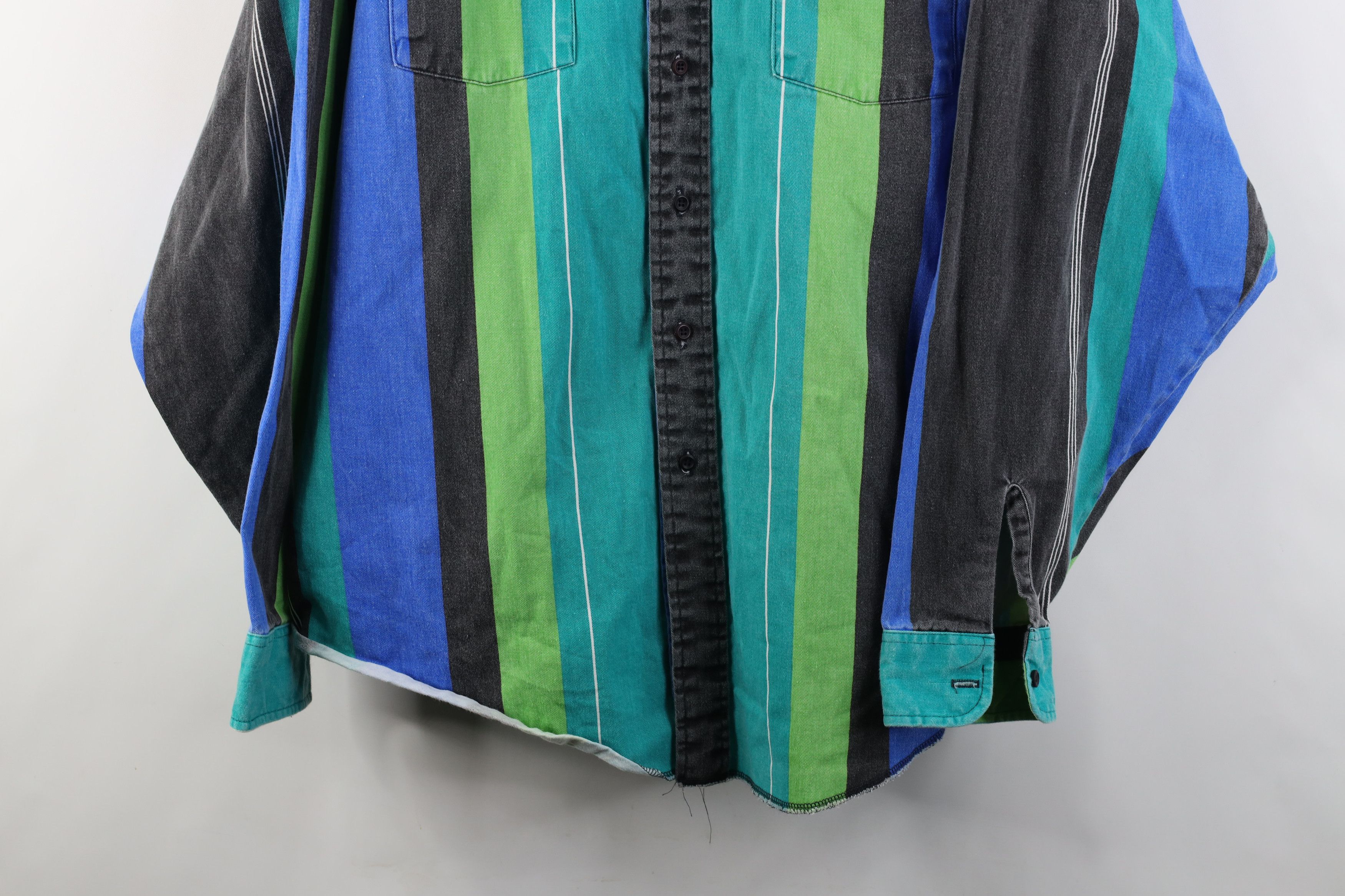 Vintage Vintage 90s Streetwear Western Band Collar Button Shirt USA Size US XL / EU 56 / 4 - 3 Thumbnail