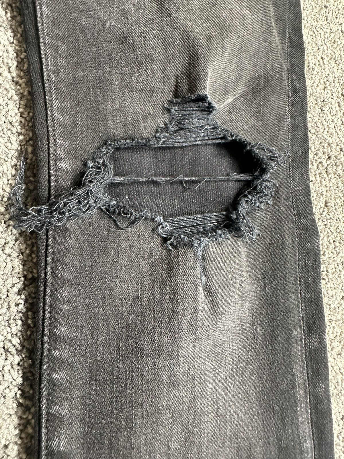 Amiri Amiri Paint Drip Logo Jeans Black Size US 34 / EU 50 - 4 Thumbnail