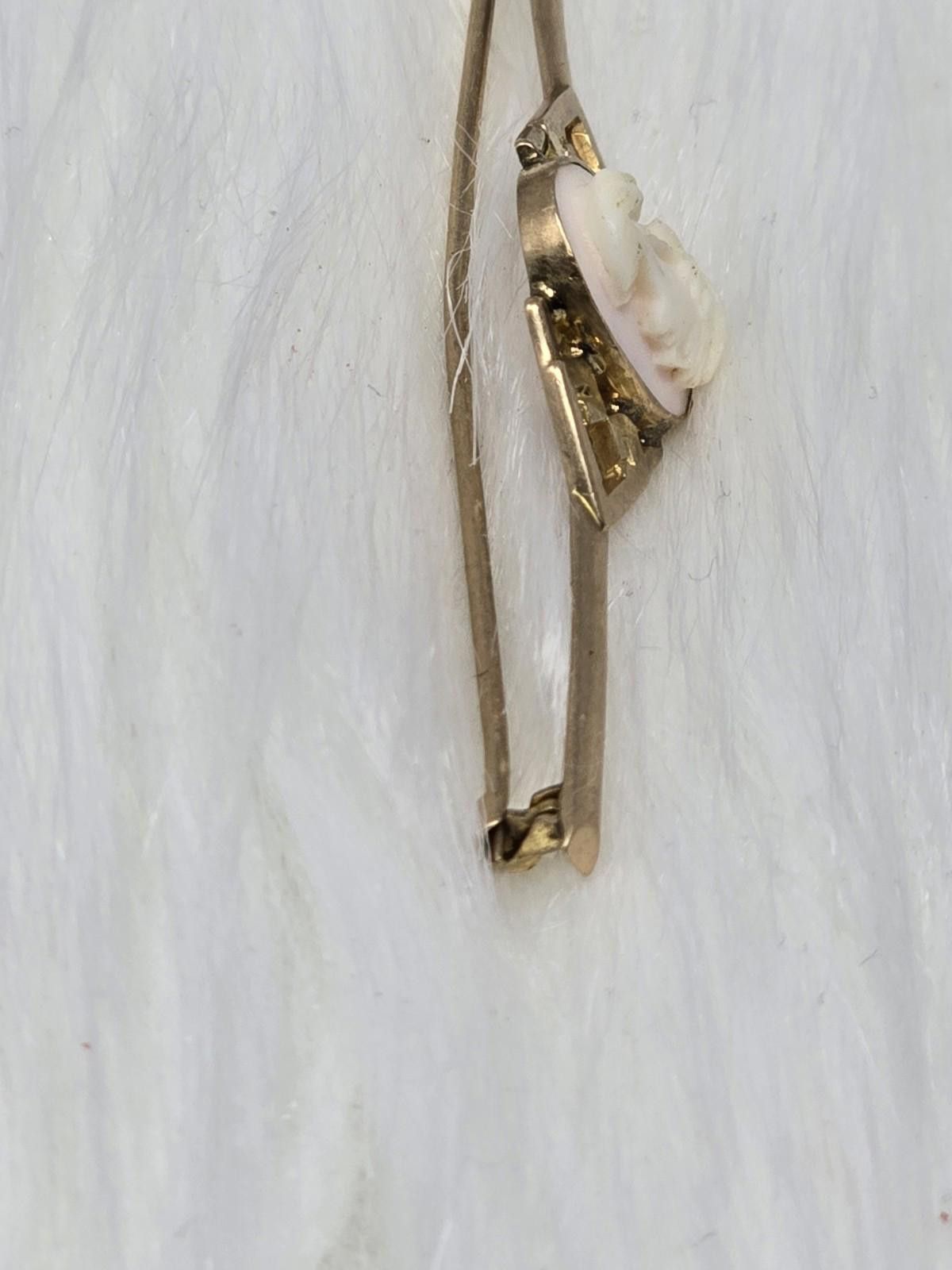 Other Antique Victorian 10k Gold Carved Cameo Brooch Pin 2.5g Size ONE SIZE - 9 Thumbnail