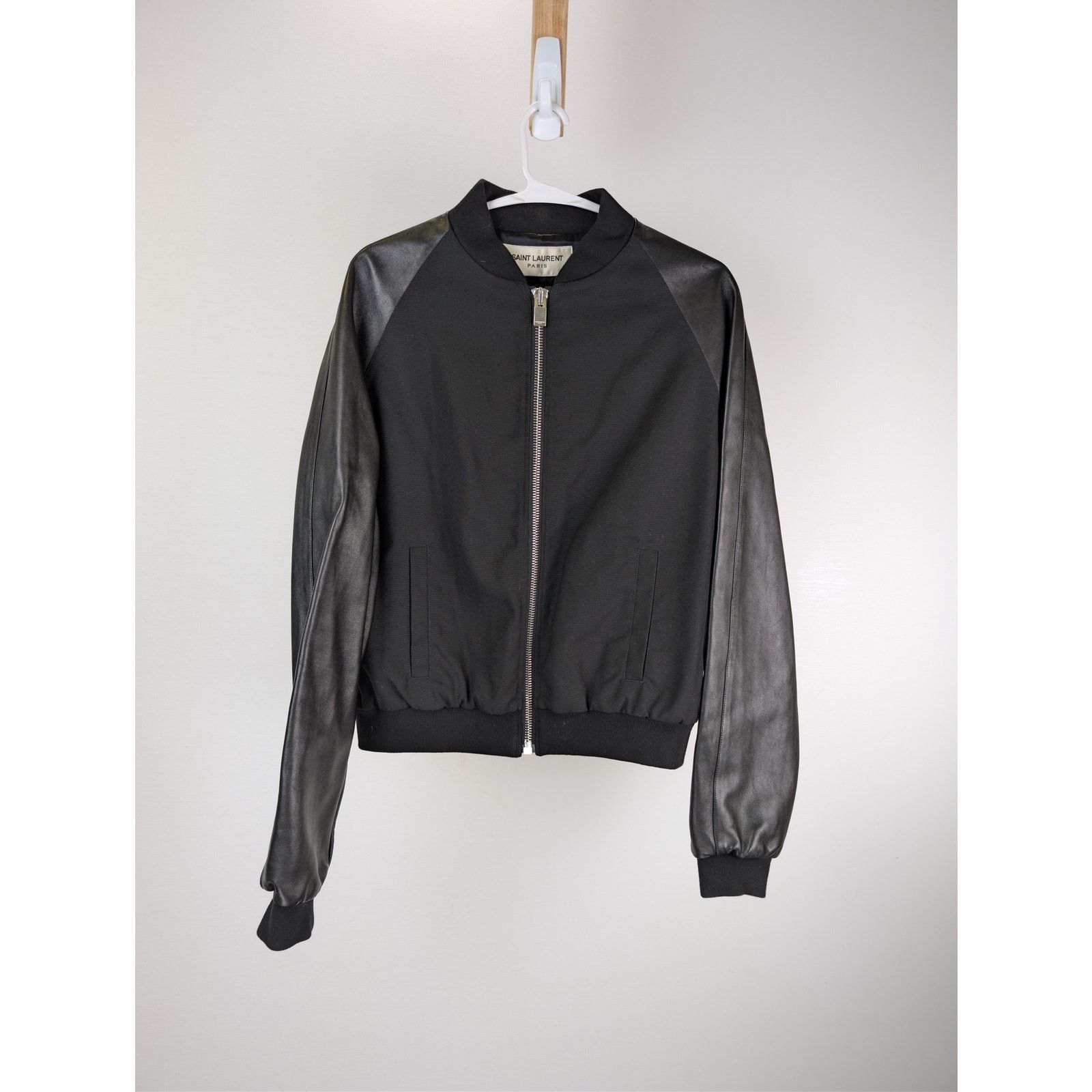 Saint Laurent Paris o1rshd1 CC20 Leather Bomber Jacket in Black Size US M / EU 48-50 / 2 - 1 Thumbnail