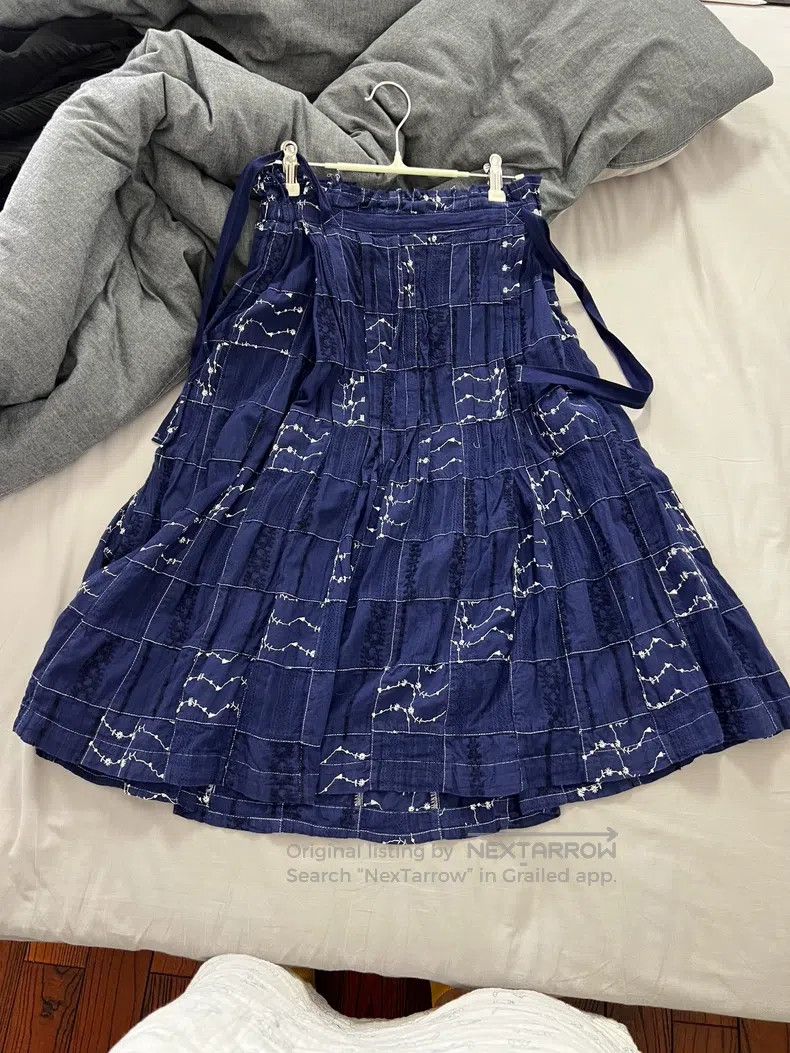 Comme des Garcons Comme des Garcons size S Patchwork indigo-dyed skirt Size 23" - 5 Thumbnail