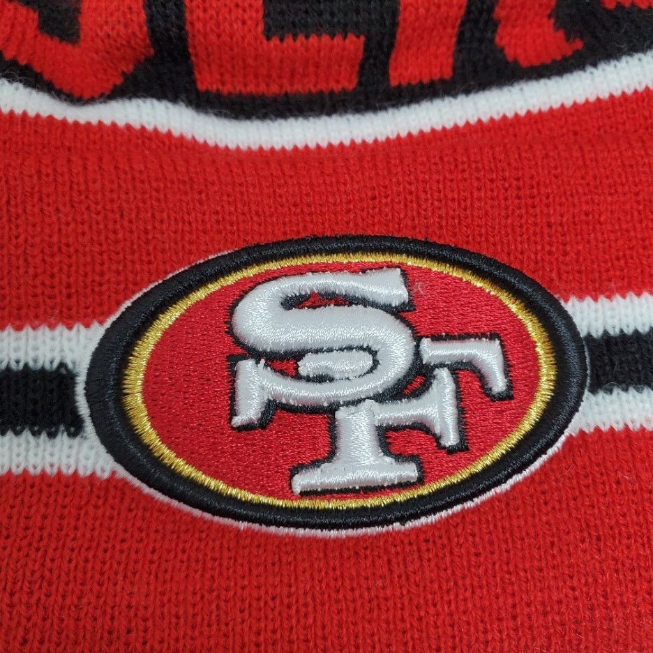 New Era NEW NFL SF 49ers Sideline Coach Pom Beanie RARE Vintage 2014 Size ONE SIZE - 4 Thumbnail
