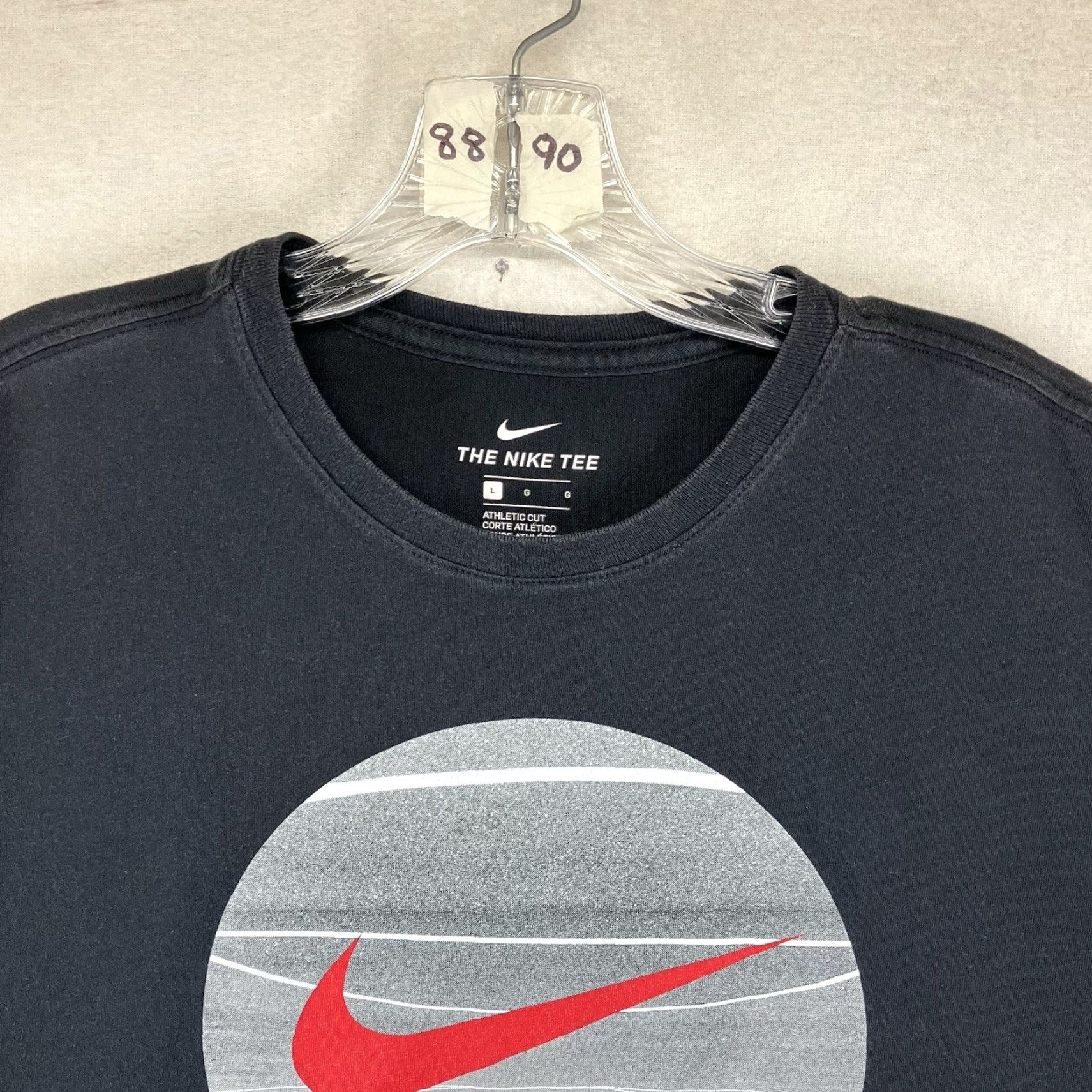 Nike NIKE Dri-FIT Athletic T-Shirt Mens Large Black Graphic Basketball Retro 90s Size US L / EU 52-54 / 3 - 6 Thumbnail