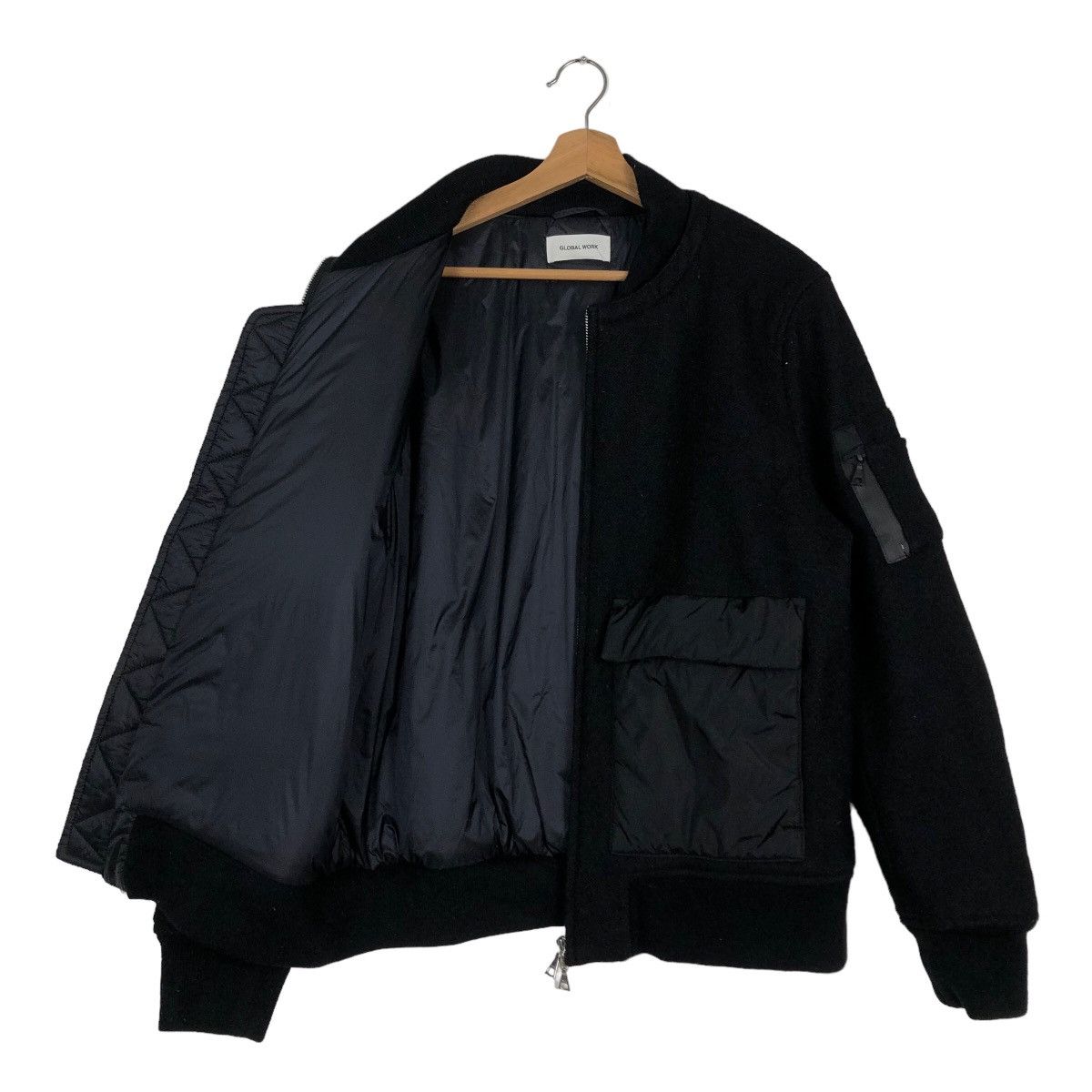 Japanese Brand 🔥90s Riot Riot Bomber Jacket Global Work Issey Miyake Black Size US XL / EU 56 / 4 - 9 Thumbnail