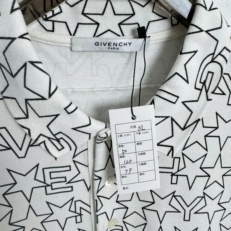 Givenchy Givenchy Five-pointed star lettering all-over printed polo Size US XL / EU 56 / 4 - 4 Thumbnail