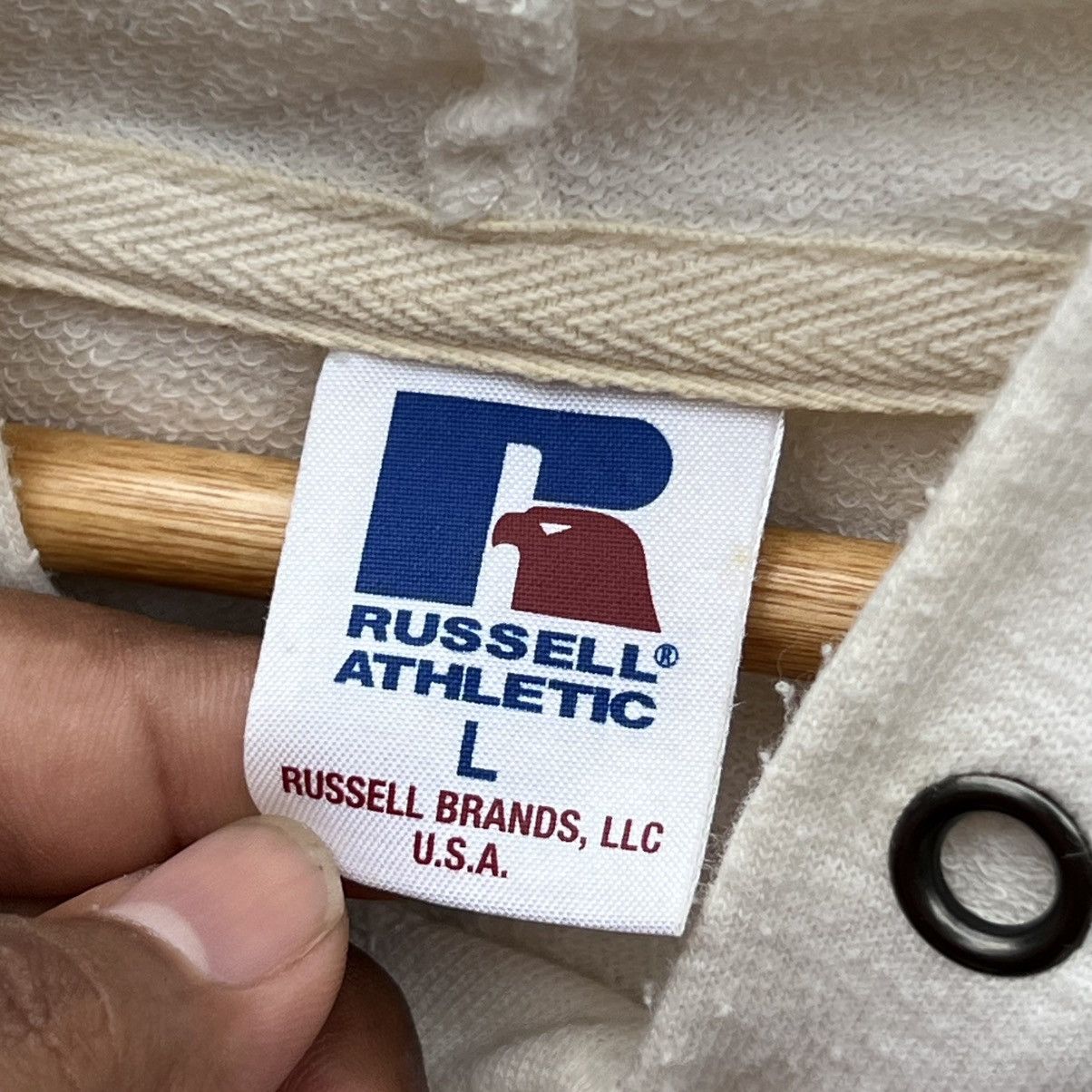 Russell Athletic “VINTAGE” TRASHED RUSSEL GRAPHIC TEE HOODIE Size US L / EU 52-54 / 3 - 14 Thumbnail