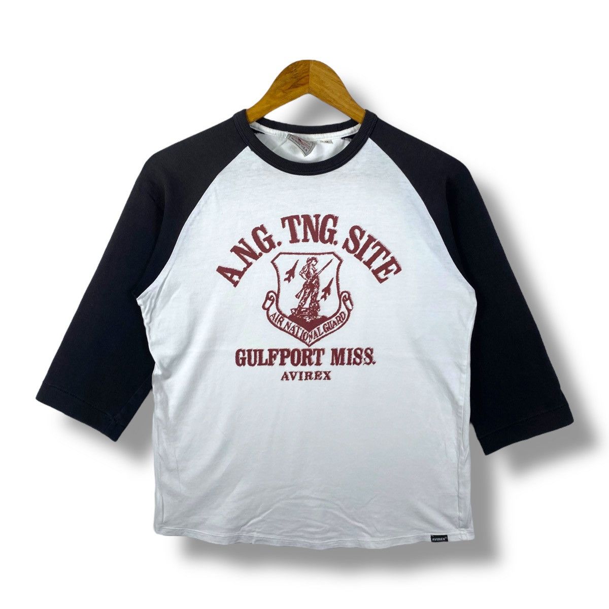 Avirex Vintage AVIREX Air National Guard Gulfport Raglan Tee Shirt Size US M / EU 48-50 / 2 - 1 Thumbnail