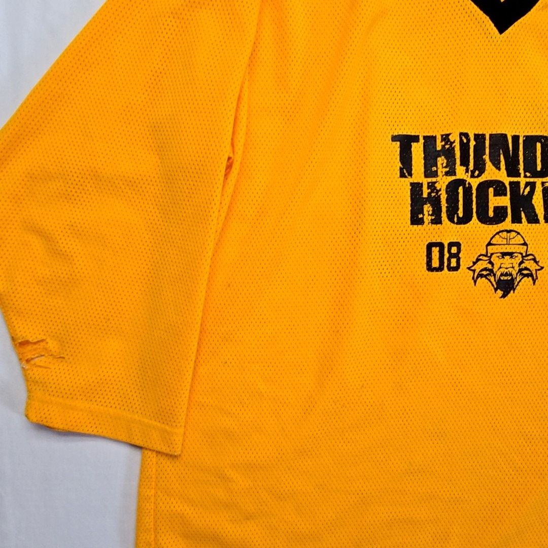 Other Thunder Hockey Jersey 08 09 Yellow Mesh Graphic Shirt XL Size US XL / EU 56 / 4 - 2 Thumbnail