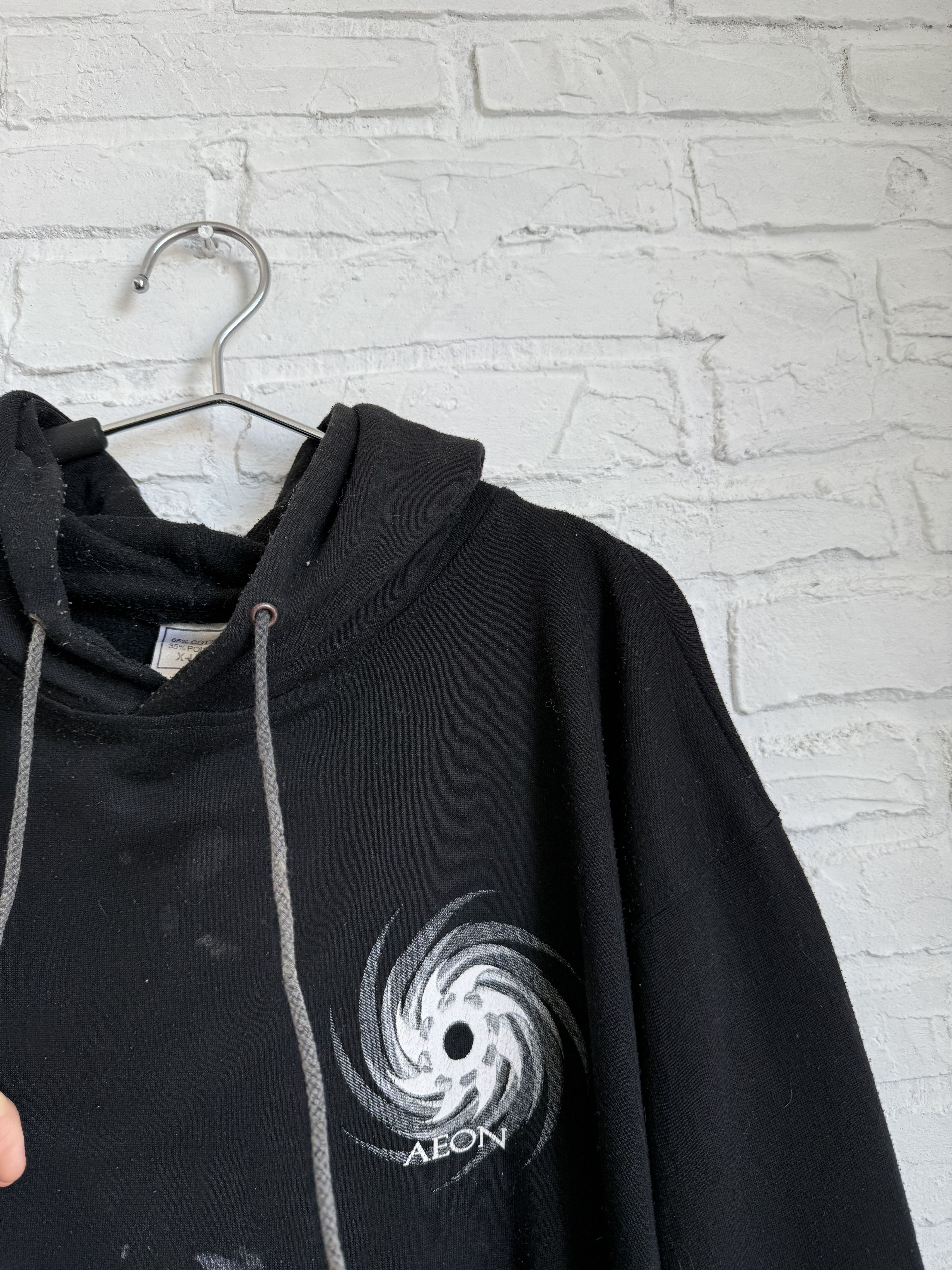 Band Tees × Vintage Vintage 2003 Aeon Zyklon Norwegian black metal hoodie Size US XL / EU 56 / 4 - 4 Thumbnail