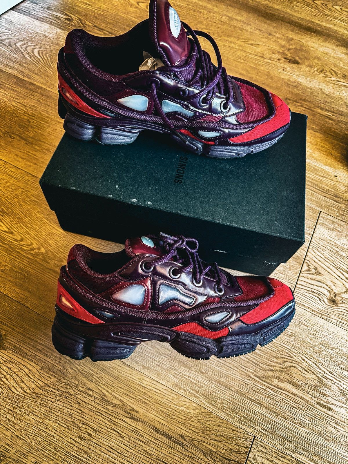 Raf Simons Raf Simons x adidas Ozweego III Burgundy Size US 8.5 / EU 41-42 - 1 Thumbnail