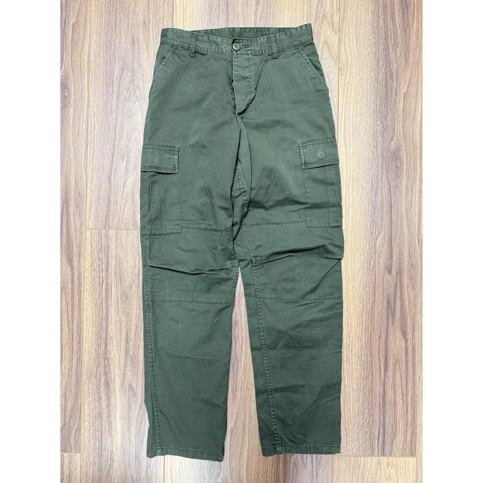 Vintage Vintage Military Sateen Pants Mens 29x30 Button Fly Size US 29 - 1 Thumbnail
