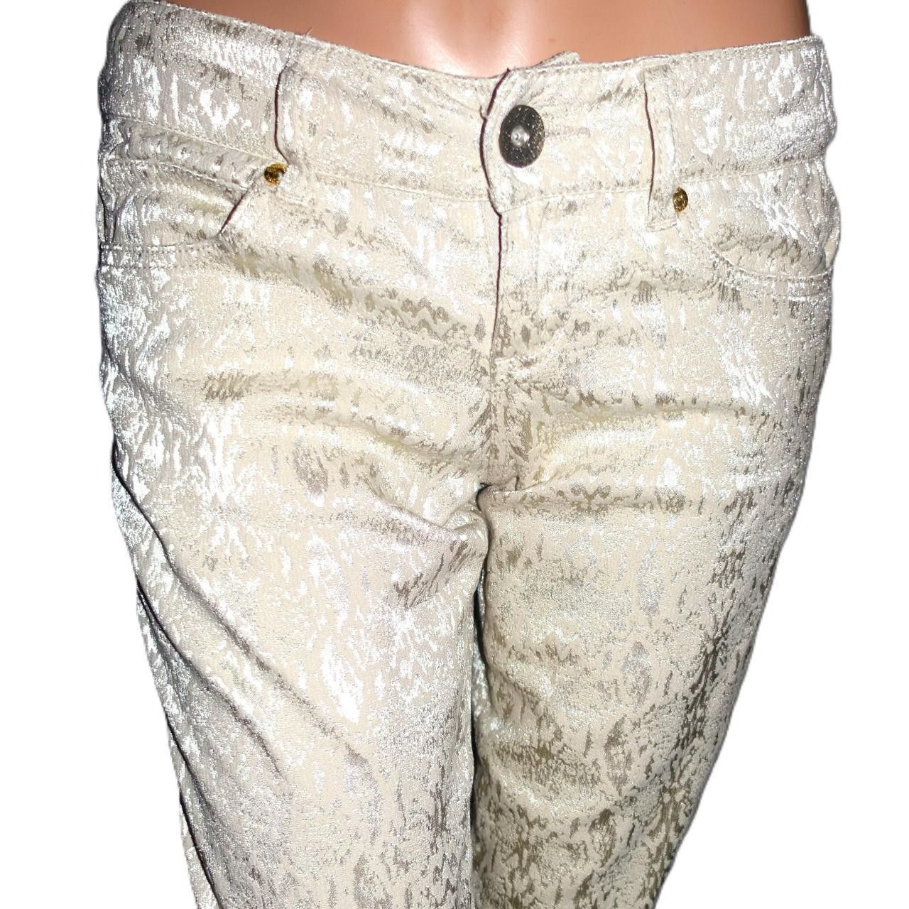 XOXO XOXO Beige Boho Jeans 1/2 Size 25" / US 0 / IT 36 - 3 Thumbnail