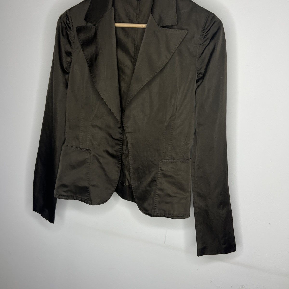 Gucci Gucci by Tom Ford Blazer Jacket Silk Dark Green Khaki RARE Size S / US 4 / IT 40 - 2 Thumbnail