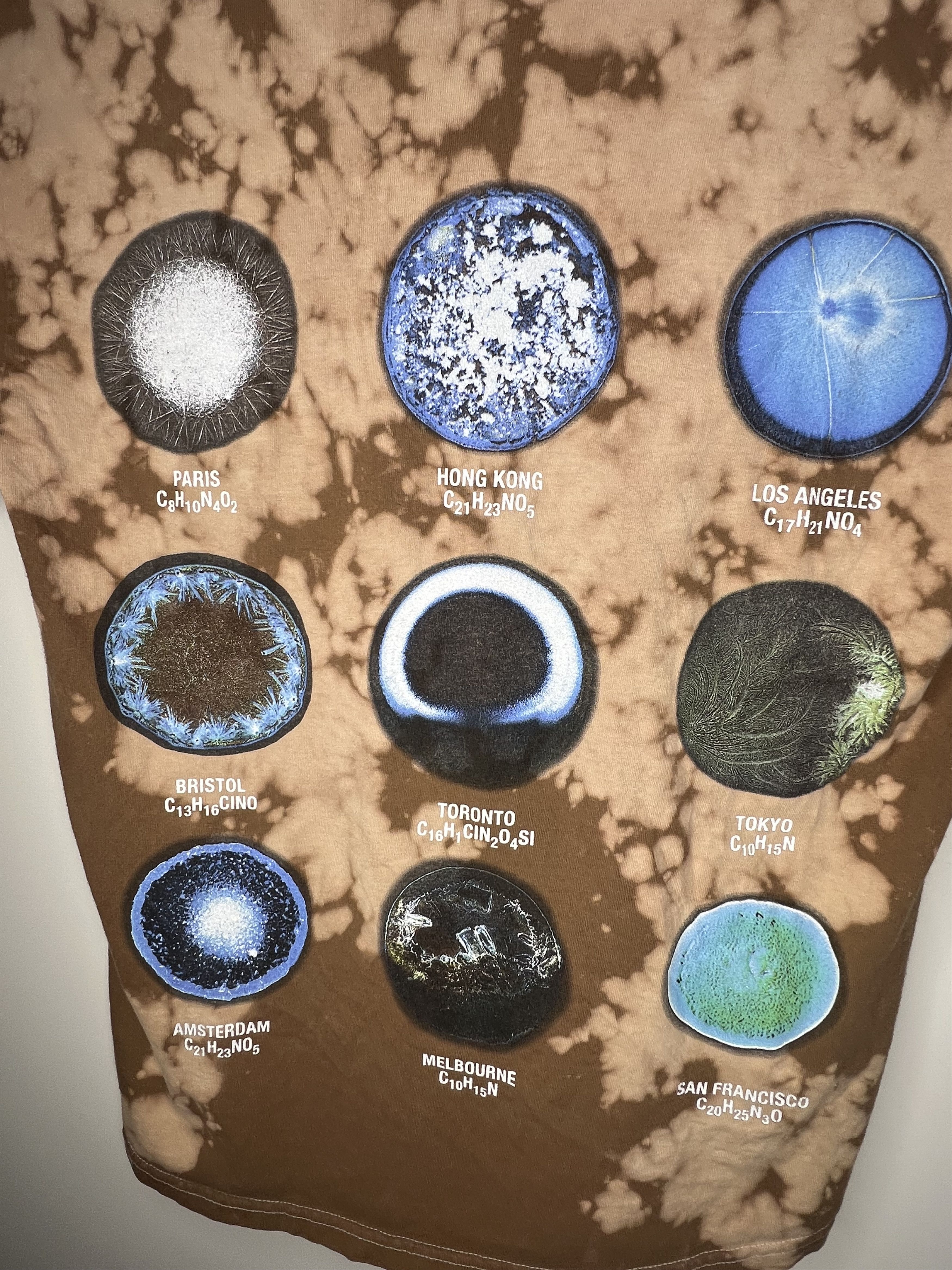Pleasures Petri dish Crystal Cities Back Brown Pink Marble Tie Dye Tee Size US M / EU 48-50 / 2 - 7 Thumbnail