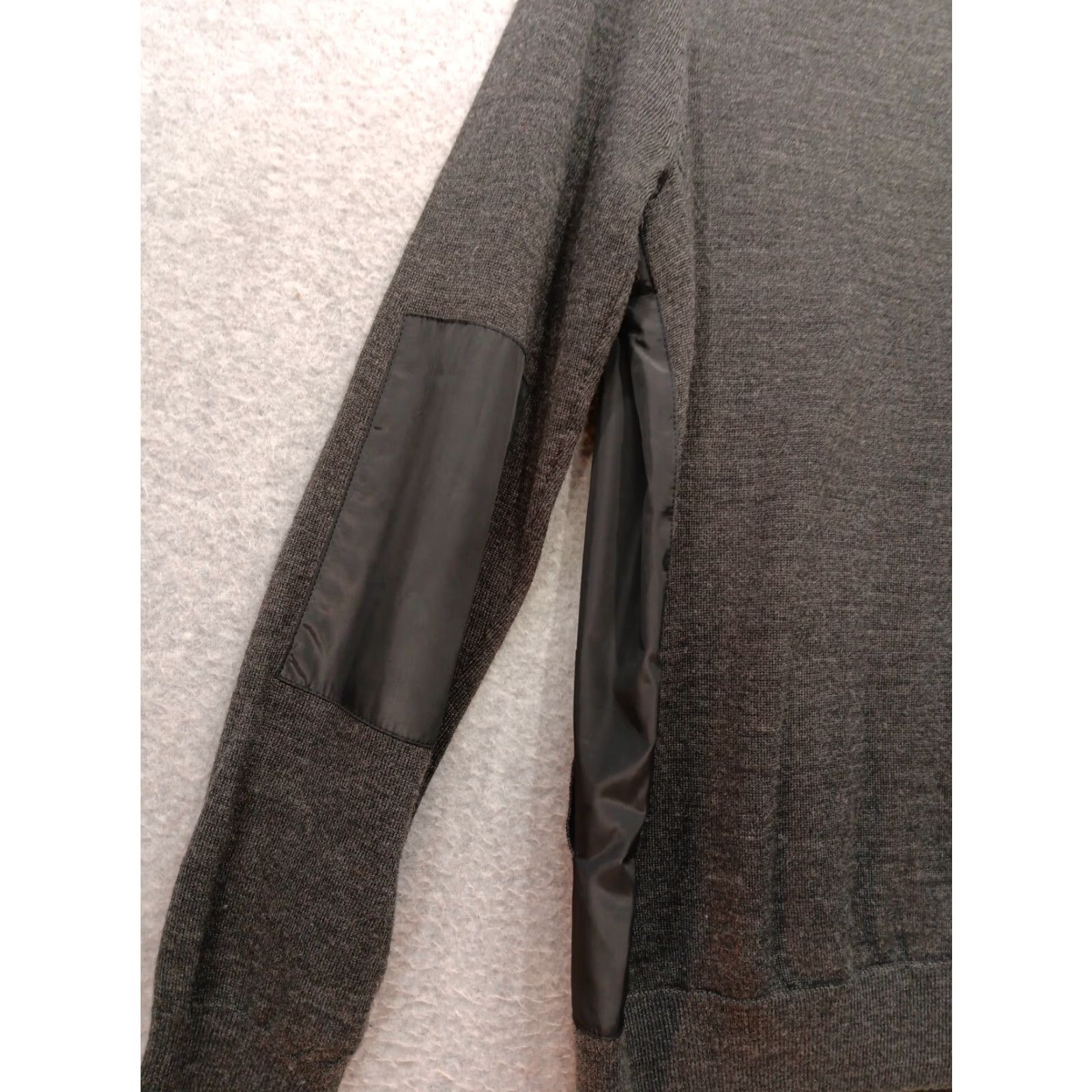 Michael Kors Michael Kors Sweater Jacket Men's L Gray Wool Mock Neck Full Zip Pockets Lightweight Regular Knit Size US L / EU 52-54 / 3 - 6 Thumbnail