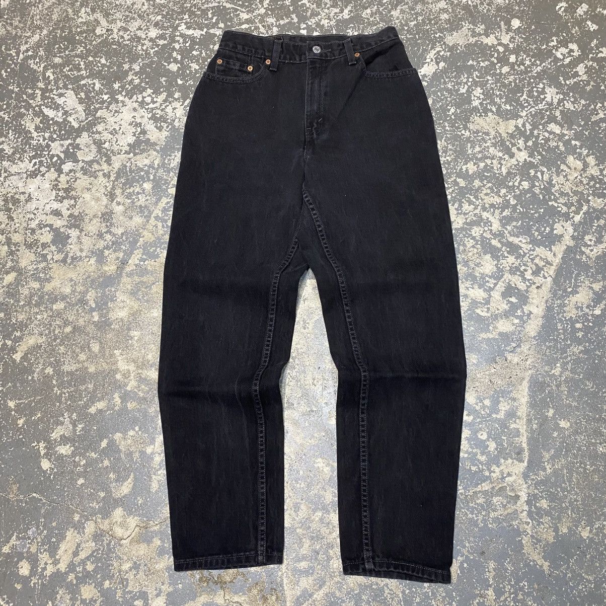 Japanese Brand × Levi's × Vintage Vintage Levi’s 550 Relaxed Fit Black Denim Jeans 90s Size US 27 - 4 Thumbnail