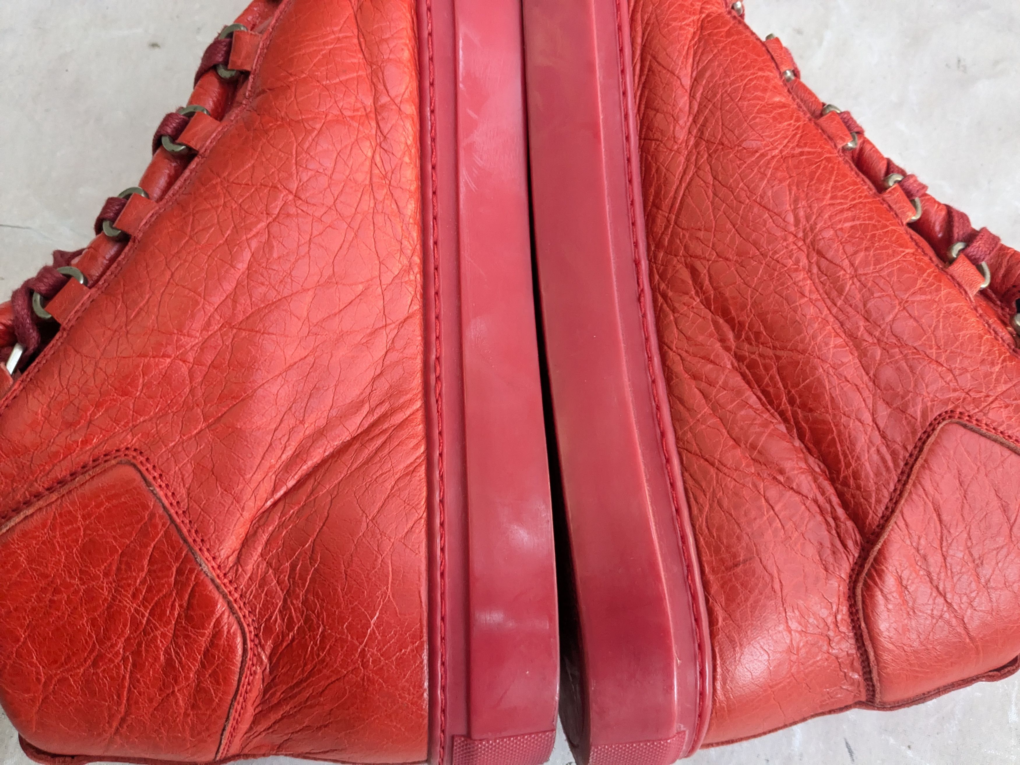 Balenciaga Balenciaga Arena Red 11 High Tops Leather Size US 11 / EU 44 - 5 Thumbnail