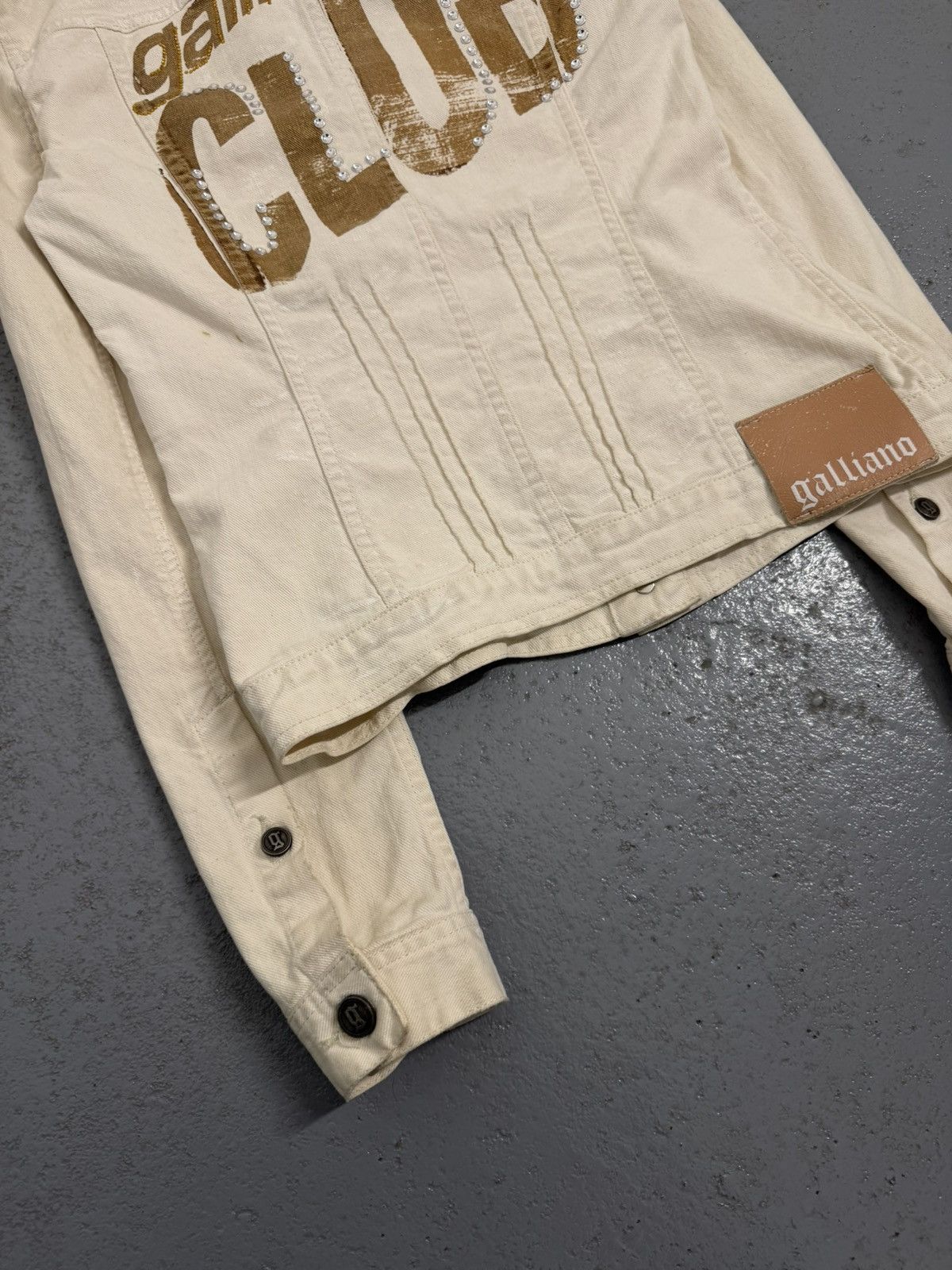 John Galliano 00s John Galliano Galliano’s Club Painted Raw Denim Jacket Size S / US 4 / IT 40 - 14 Thumbnail