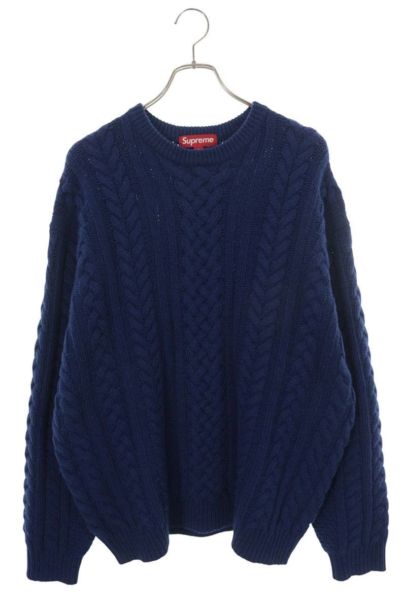 Supreme Supreme Chain Link Fence Knit Sweater Navy | Grailed