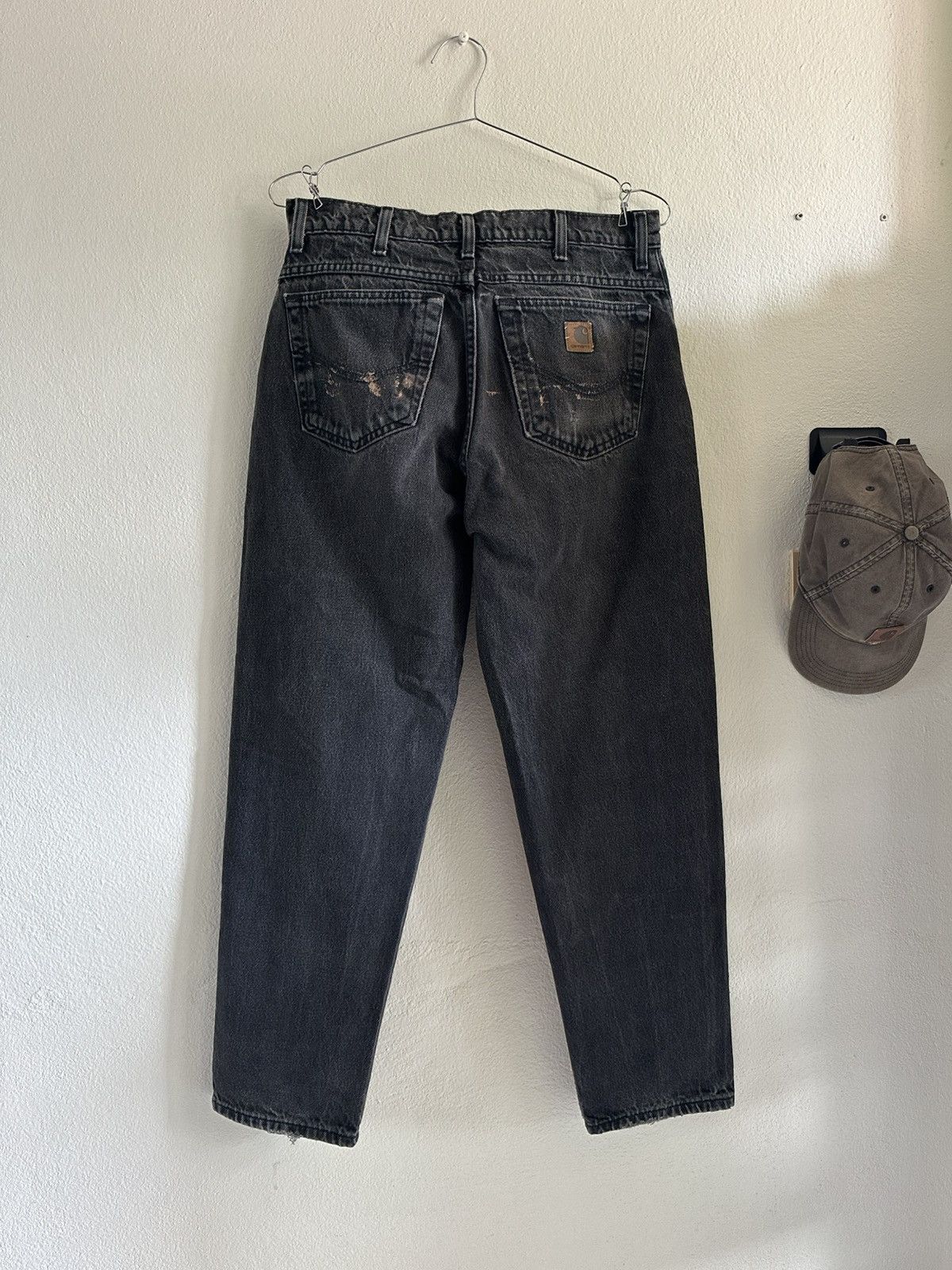 Carhartt (32x29) Vintage Faded Carhartt Jeans B17 BLK Size US 32 / EU 48 - 7 Thumbnail