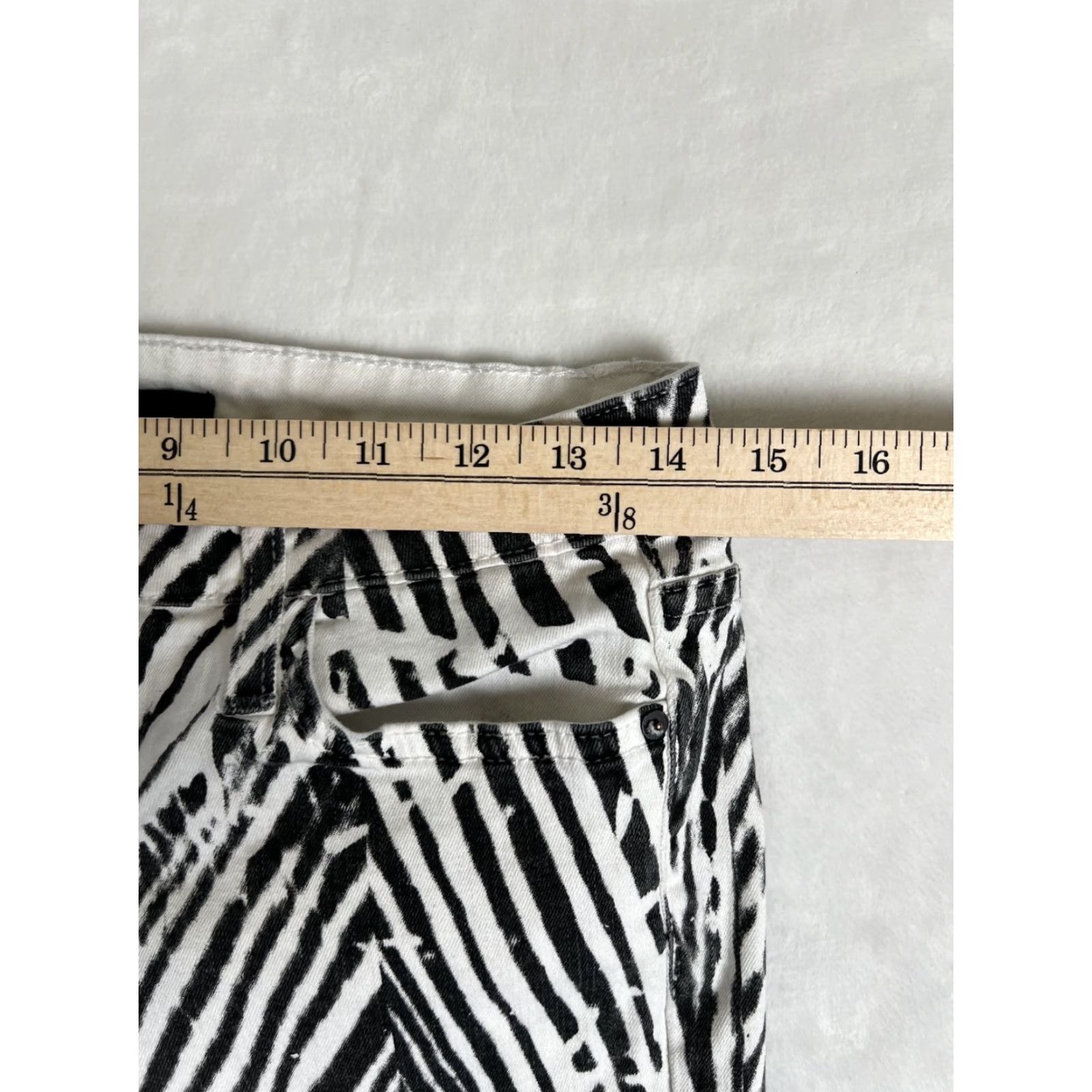Vintage JOE'S Jeans Wood Grain Print Skinny Ankle Jeans Black White Women’s Size 28 Denim 5-Pocket Inseam 28 in Vintage No Size 28" / US 6 / IT 42 - 4 Thumbnail