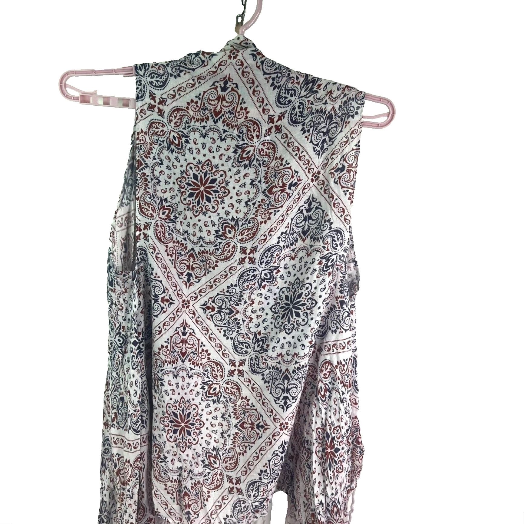 Ariat Ariat Texas Heat Floral Kimono Vest Womens One Size Multicolor Fringe Lightweight Casual Aztec Size ONE SIZE - 6 Thumbnail