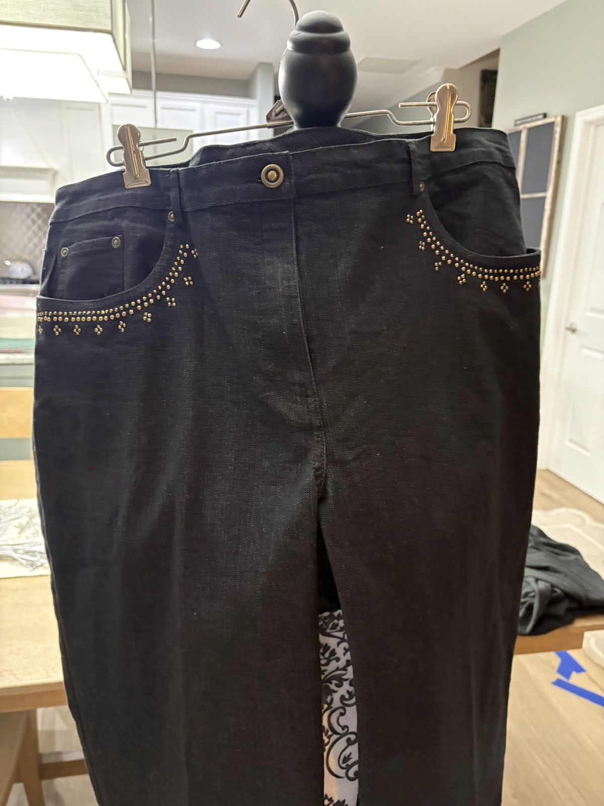 Other Ruby Rd size 18 dark denim jeans with bling Size 40" / US 18 - 4 Thumbnail