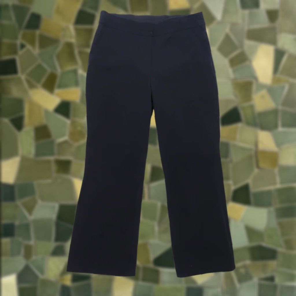 Spanx Spanx Navy Blue Crop Ponte Pull-On Pants M Ladies Pants Crop Ankle Cotton Rayon Spandex Straight 24in Inseam Spring Summer Womens Size 32" / US 10 / IT 46 - 1 Thumbnail