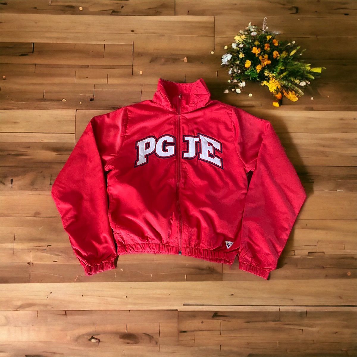 Japanese Brand Vintage Varsity Spirit Fashions PGJE Zipper Light Jacket Size US M / EU 48-50 / 2 - 1 Thumbnail