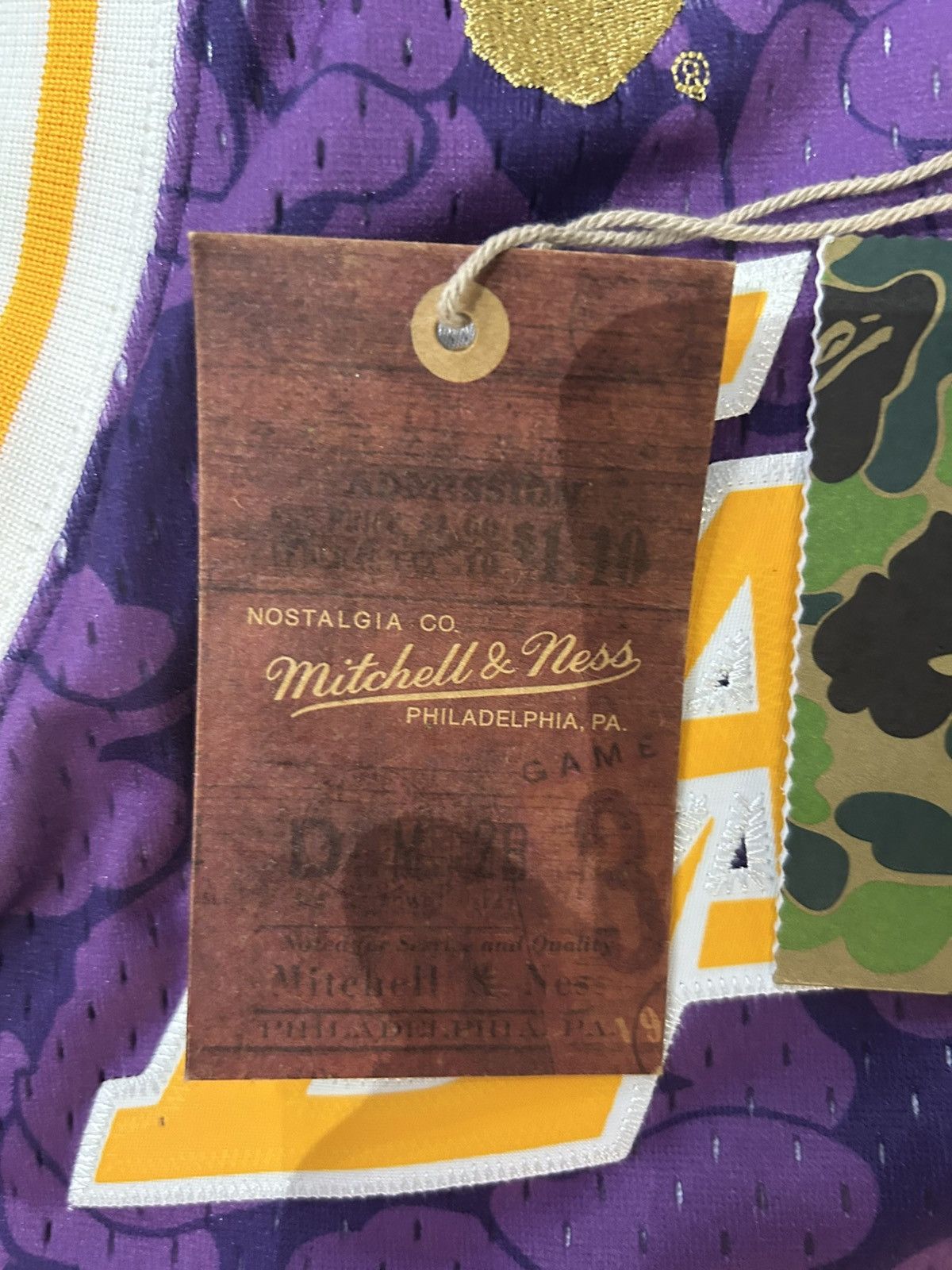 Bape × Mitchell & Ness × NBA Bape Laker Jersey Size US M / EU 48-50 / 2 - 7 Thumbnail