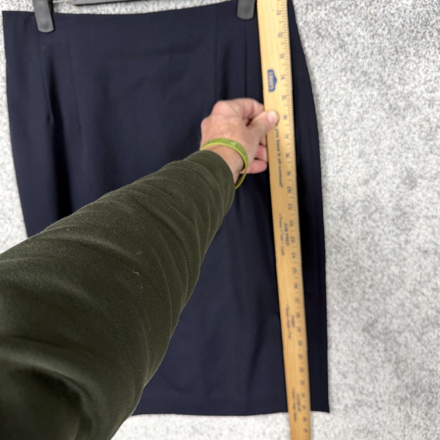 Nordstrom VINTAGE Classiques for Nordstrom Skirt Womens 10 Blue Wool Lined Pencil Career Office Size 32" / US 10 / IT 46 - 2 Thumbnail
