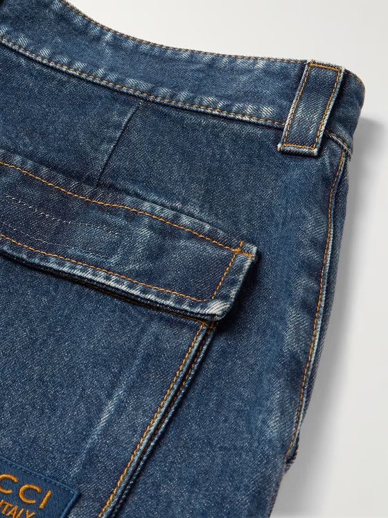 Gucci o1s1wg110125 Denim Trousers With Gucci Label in Blue Size US 36 / EU 52 - 5 Thumbnail