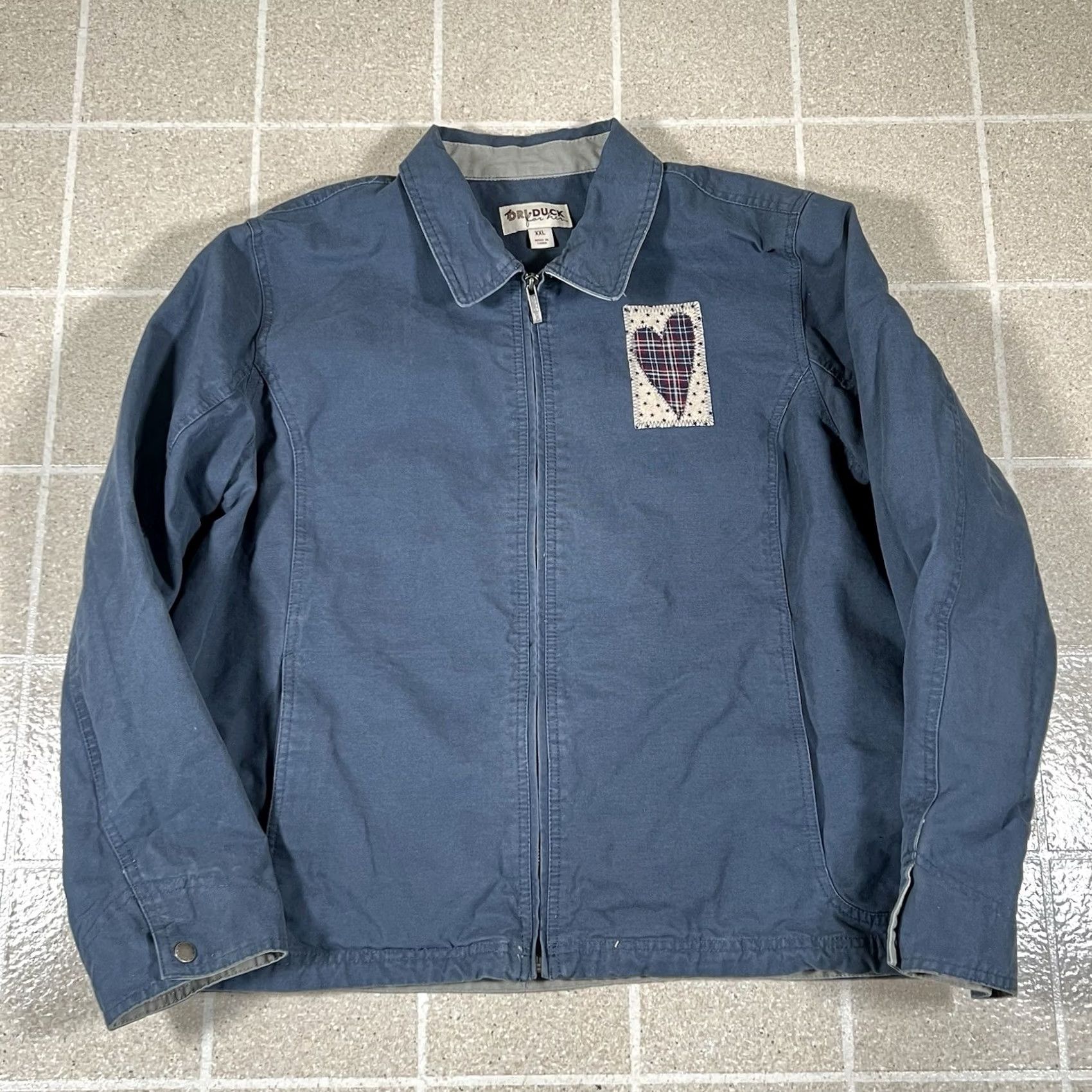 Carhartt Dri-Duck Jacket Womens Full Zip Canvas Workwear 2XL Blue Carhartt Detroit Size XXL / US 16-18 / IT 52-54 - 2 Thumbnail