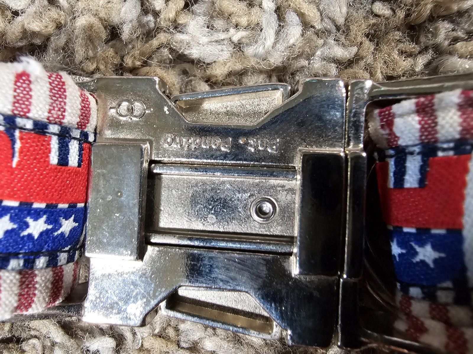 Other GOP Elephant dog collar Red White Blue Stripe Size ONE SIZE - 3 Thumbnail