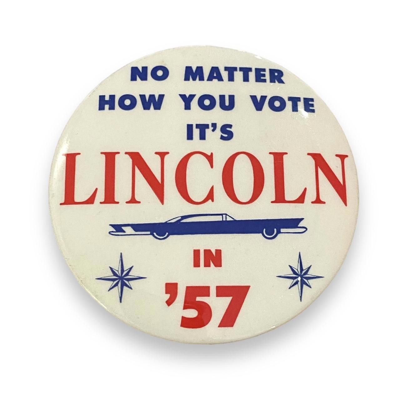 Designer Vintage '57 Lincoln Button Size ONE SIZE - 1 Thumbnail