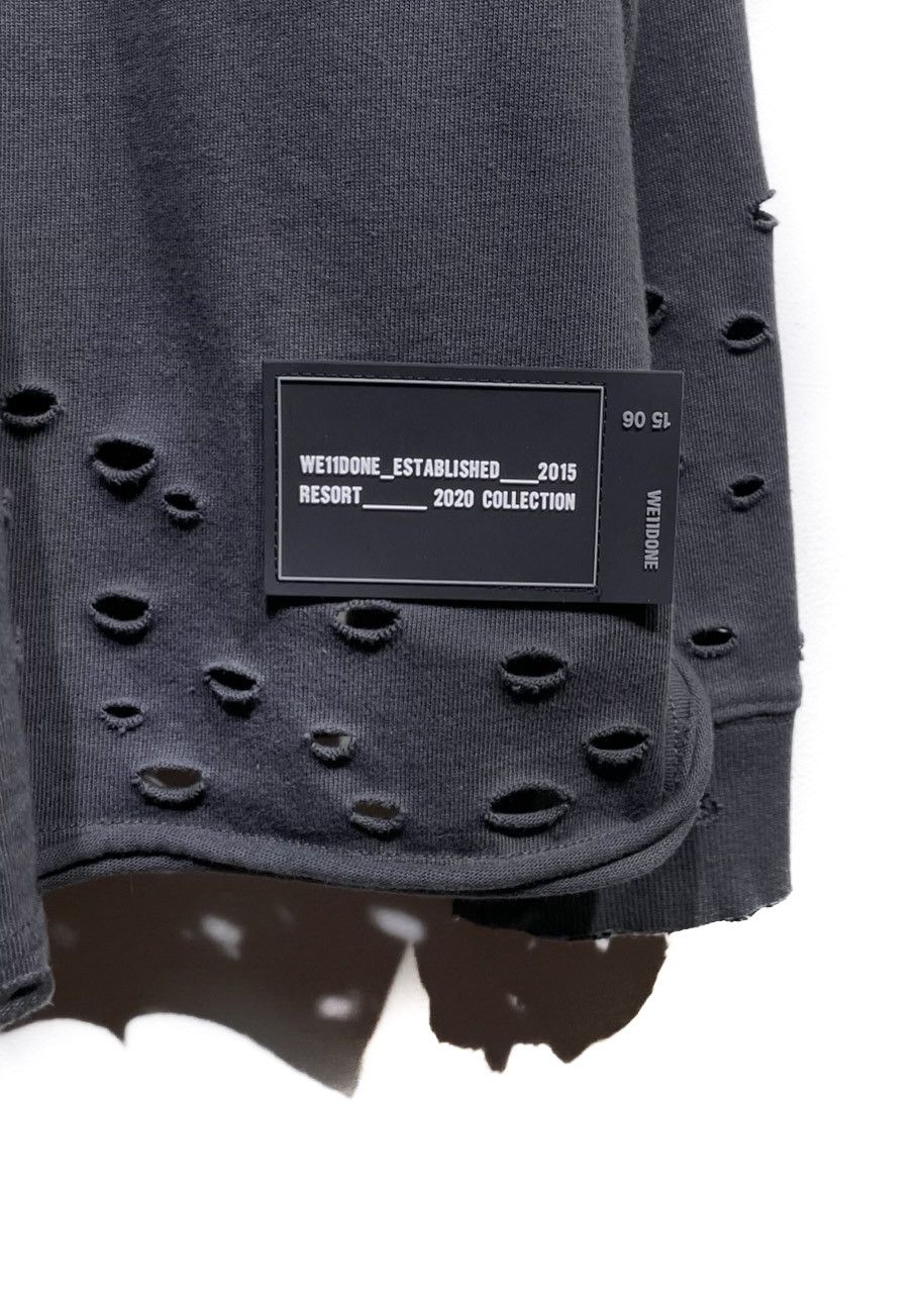 WE11DONE We11done Grey Green Destroyed Sweatshirt Size US M / EU 48-50 / 2 - 4 Thumbnail