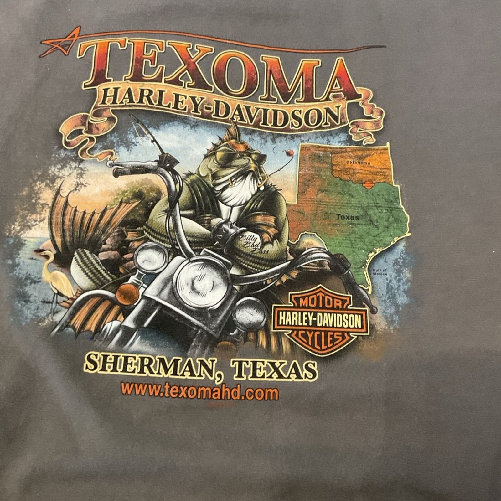 Harley Davidson Vintage "TEXOMA" Harley Davidson Sherman, Texas Sweatshirt Size US XL / EU 56 / 4 - 4 Thumbnail