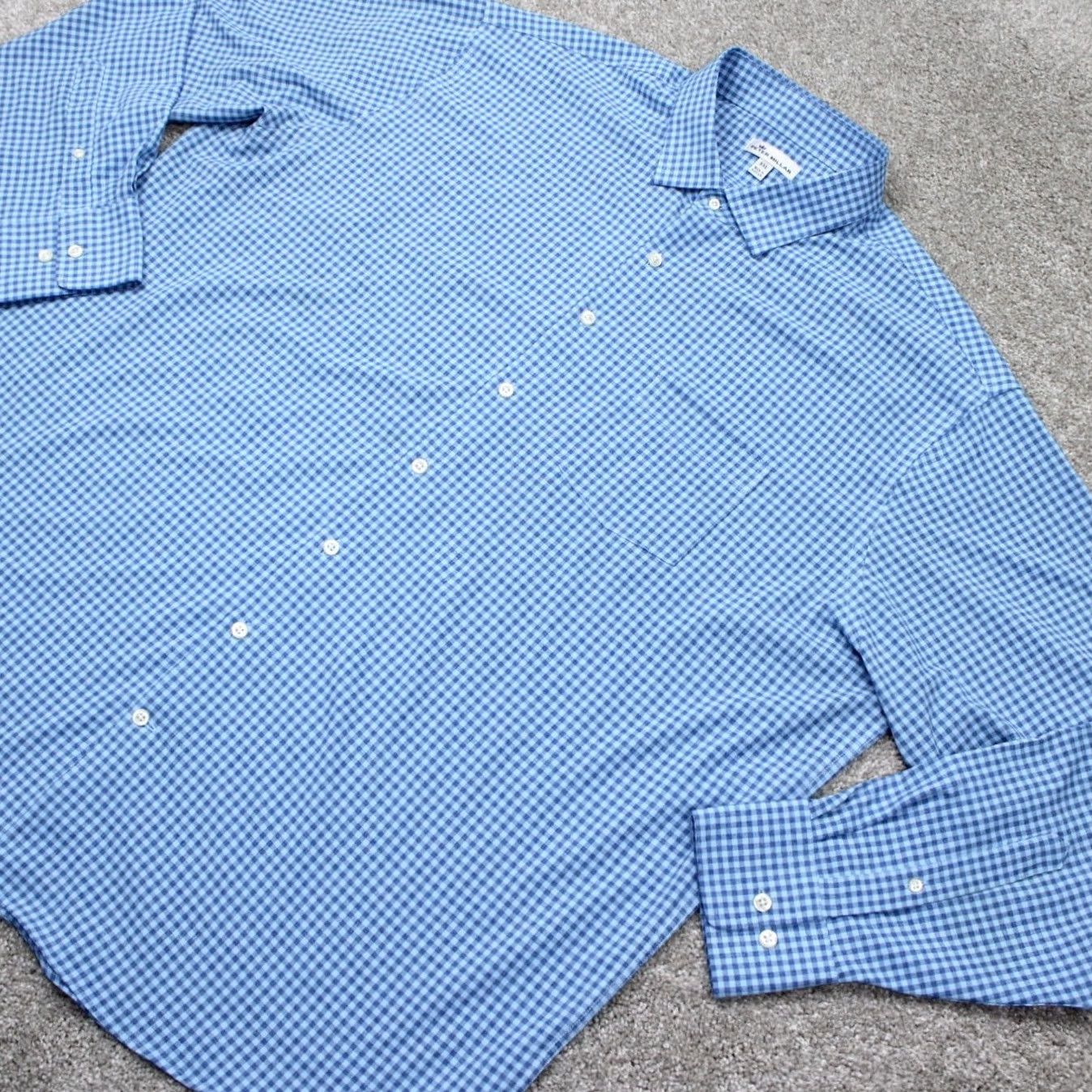 Peter Millar Peter Millar Hills Performance Cotton Touch Sport Shirt Mens 2XL XXL Blue L/S Size US XXL / EU 58 / 5 - 3 Thumbnail