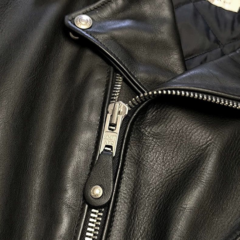 Schott Schott 118 lapel cable-stayed heavy cowhide biker jacket Size US L / EU 52-54 / 3 - 4 Thumbnail