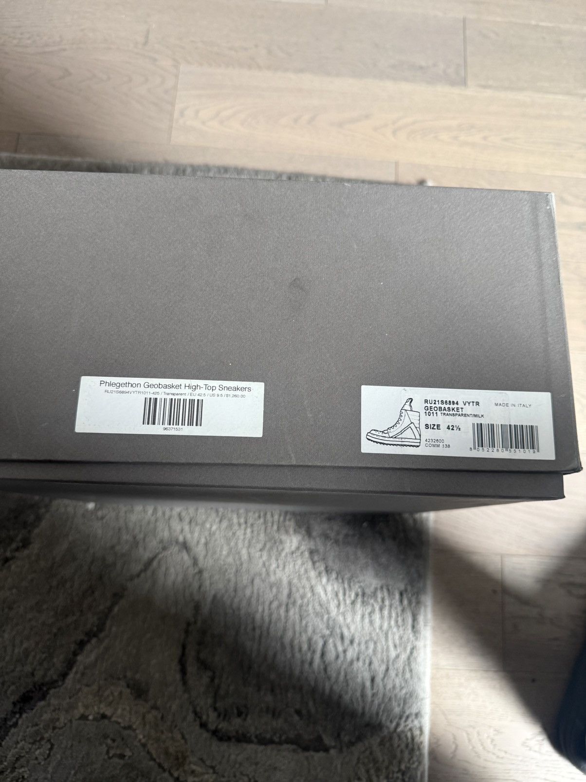Rick Owens Rick Owens Phlegethon Geobasket High-Top Sneakers Size US 10 / EU 43 - 4 Thumbnail